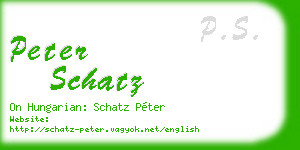 peter schatz business card